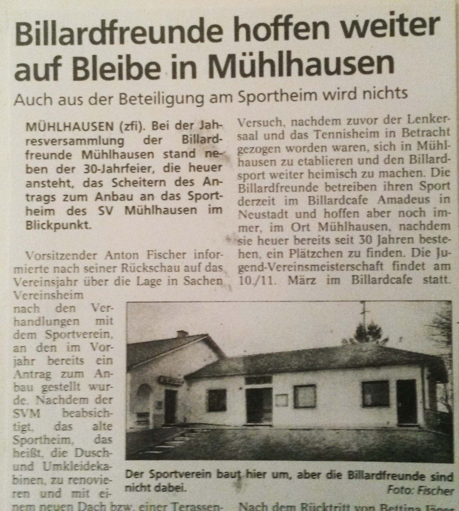 4.2.2001 Jahreshauptversammlung