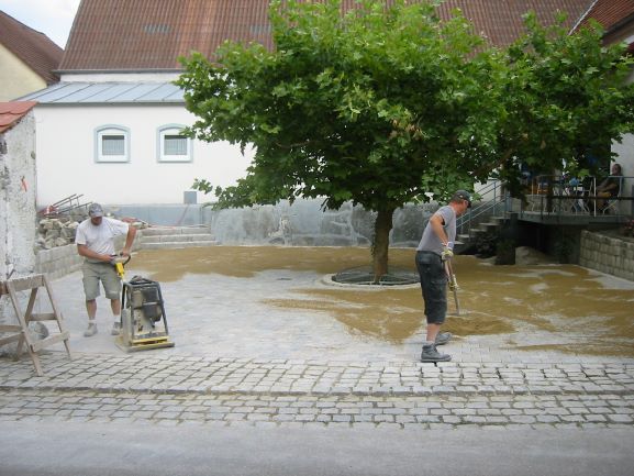 Pflastern fast fertig