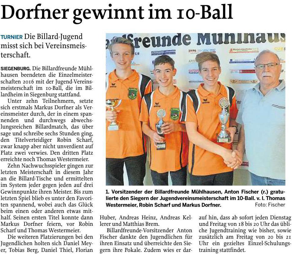 19.11.2016 Dorfner gewinnr 10 Ball