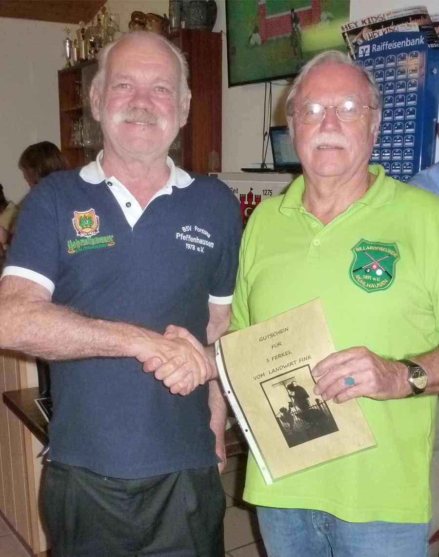 Billardturnier Geschenk BSV klein