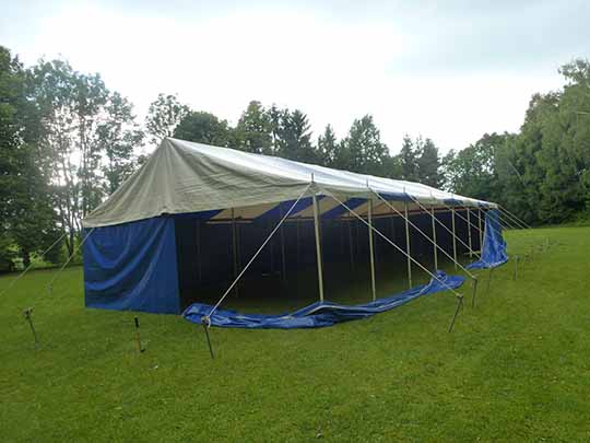 Zelt eine Seite offen klein