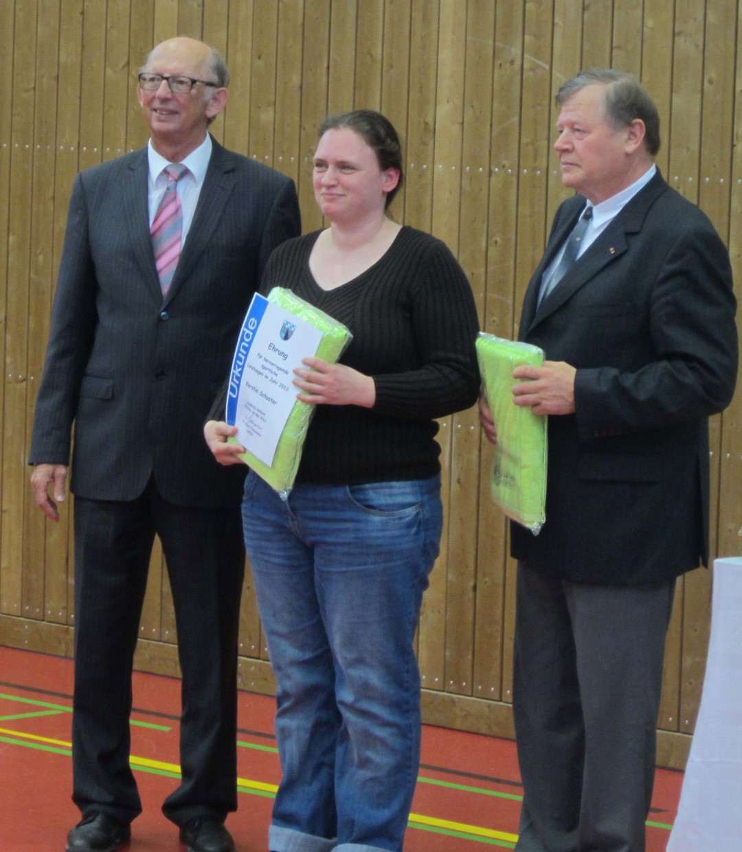 Kerstin bei der Ehrung