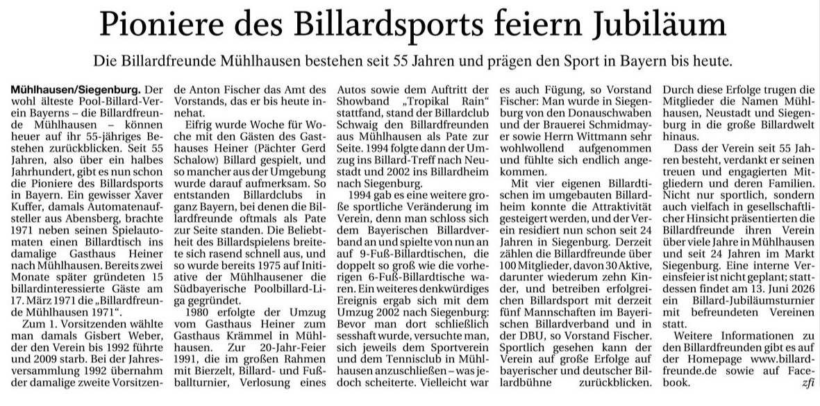 19.03.2026 55 Jahre Bericht MZ