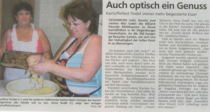 Kartoffelfest Zeitungsbericht